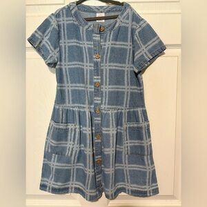 Wonder Nation small checker denim dress